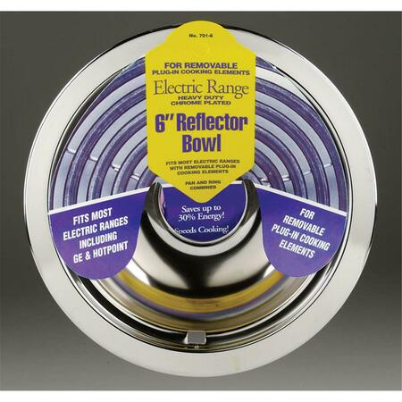 STANCO METAL PRODUCTS 701-6 6 in. Stanco Range Reflector Bowl, 6PK 60825